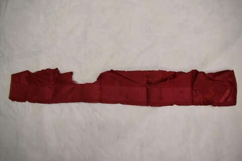 Red Fabric Fragment on White Background
