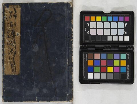 Old Thread-bound Book and Color Checker