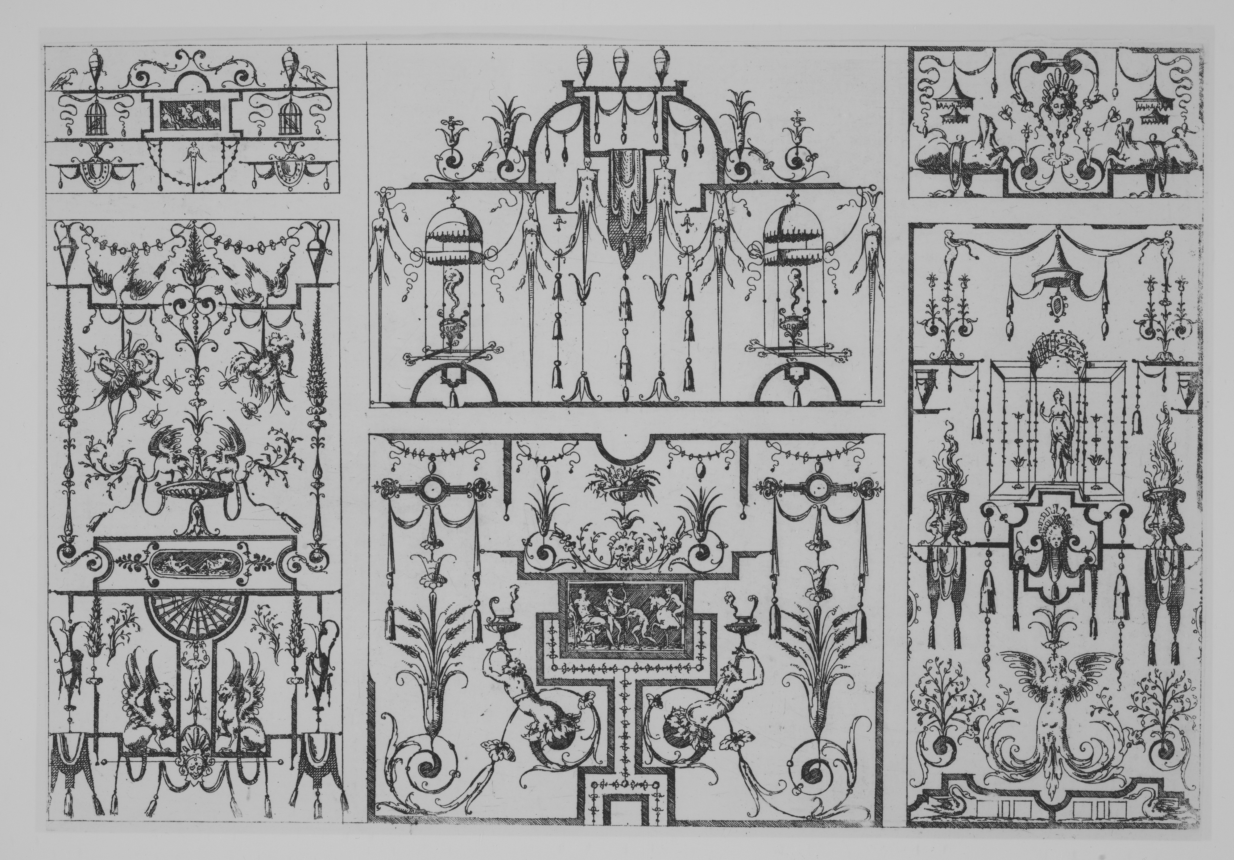 Antique Ornamental Panel Engraving