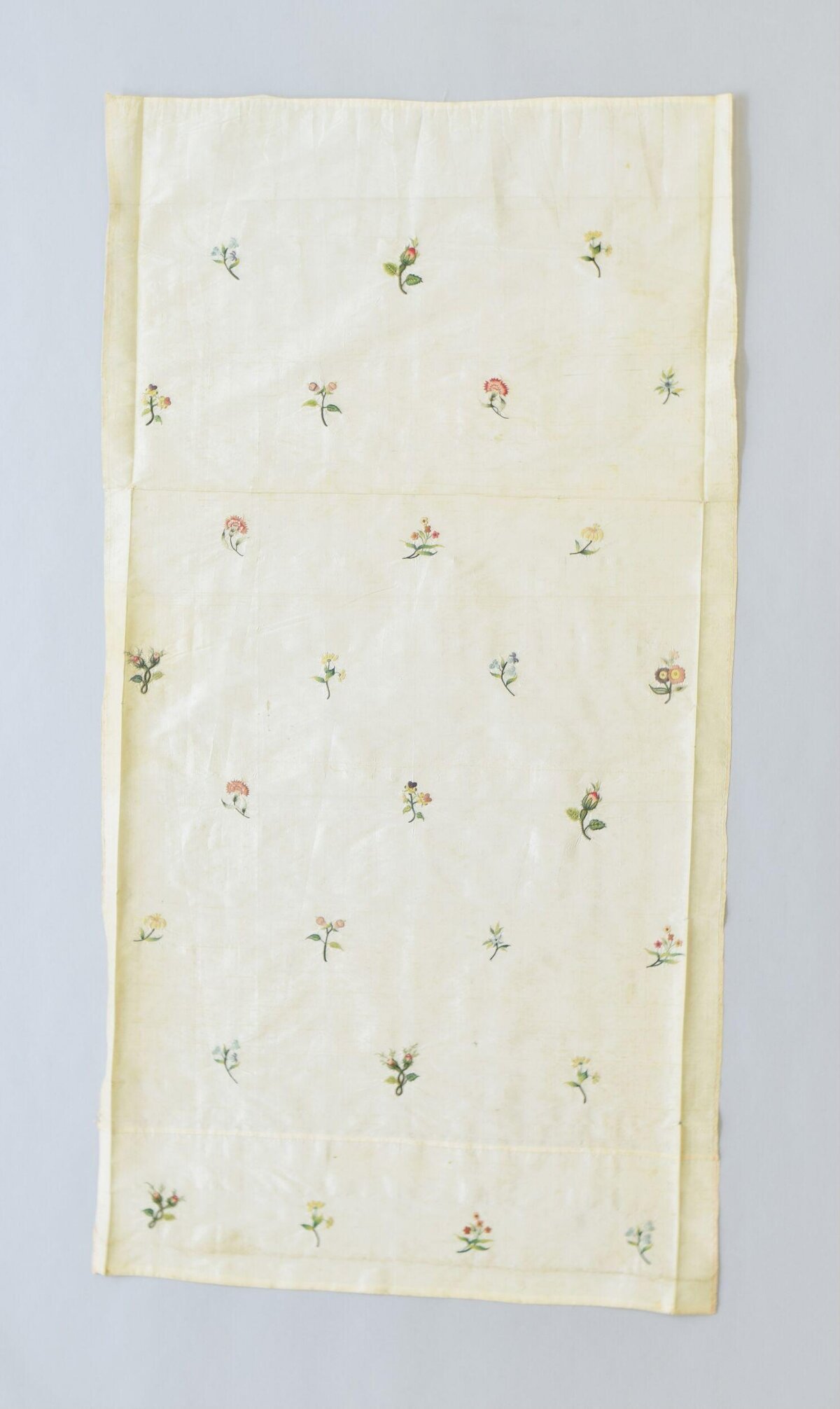 Hand-Embroidered Floral Textile