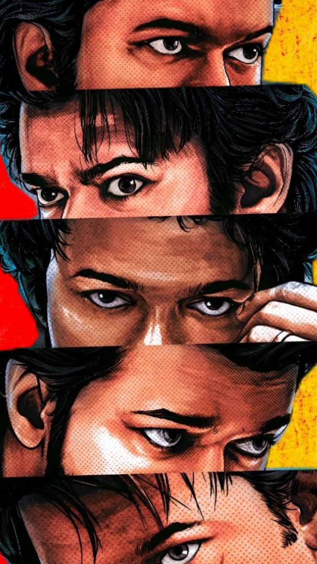 Split Comic Style Portrait of Men