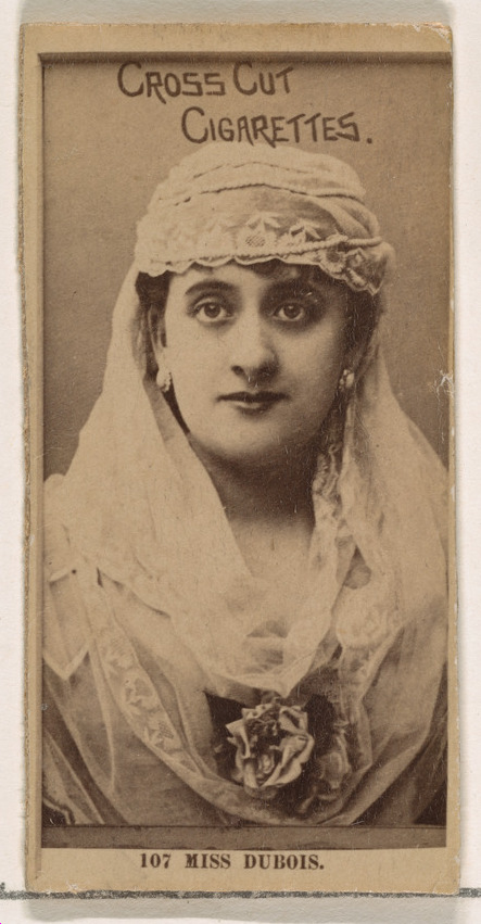 Vintage Cigarette Card Portrait of Miss Dubois