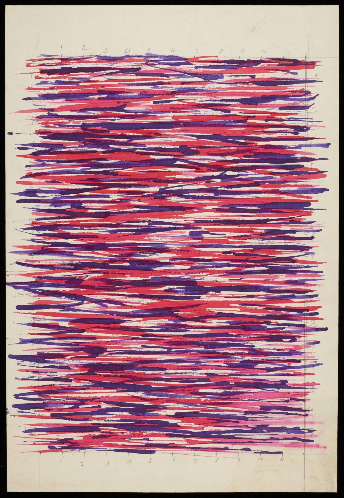 Red Purple Abstract Brushstroke Art