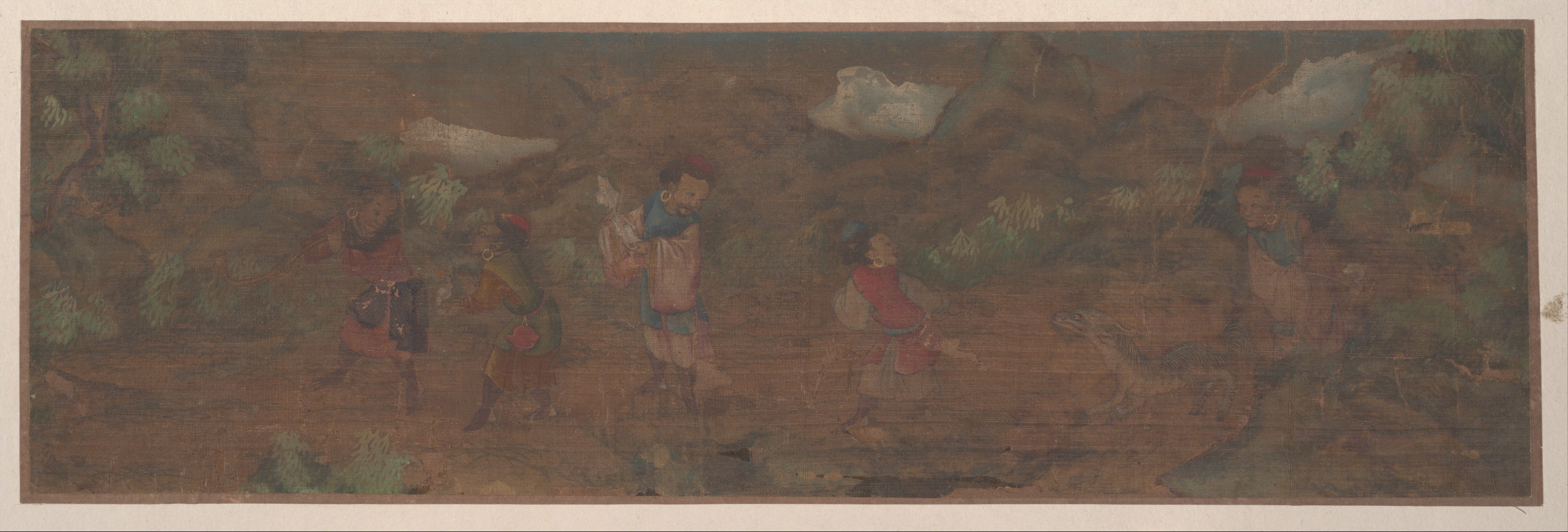 Ancient Chinese Hunting Scene Painting