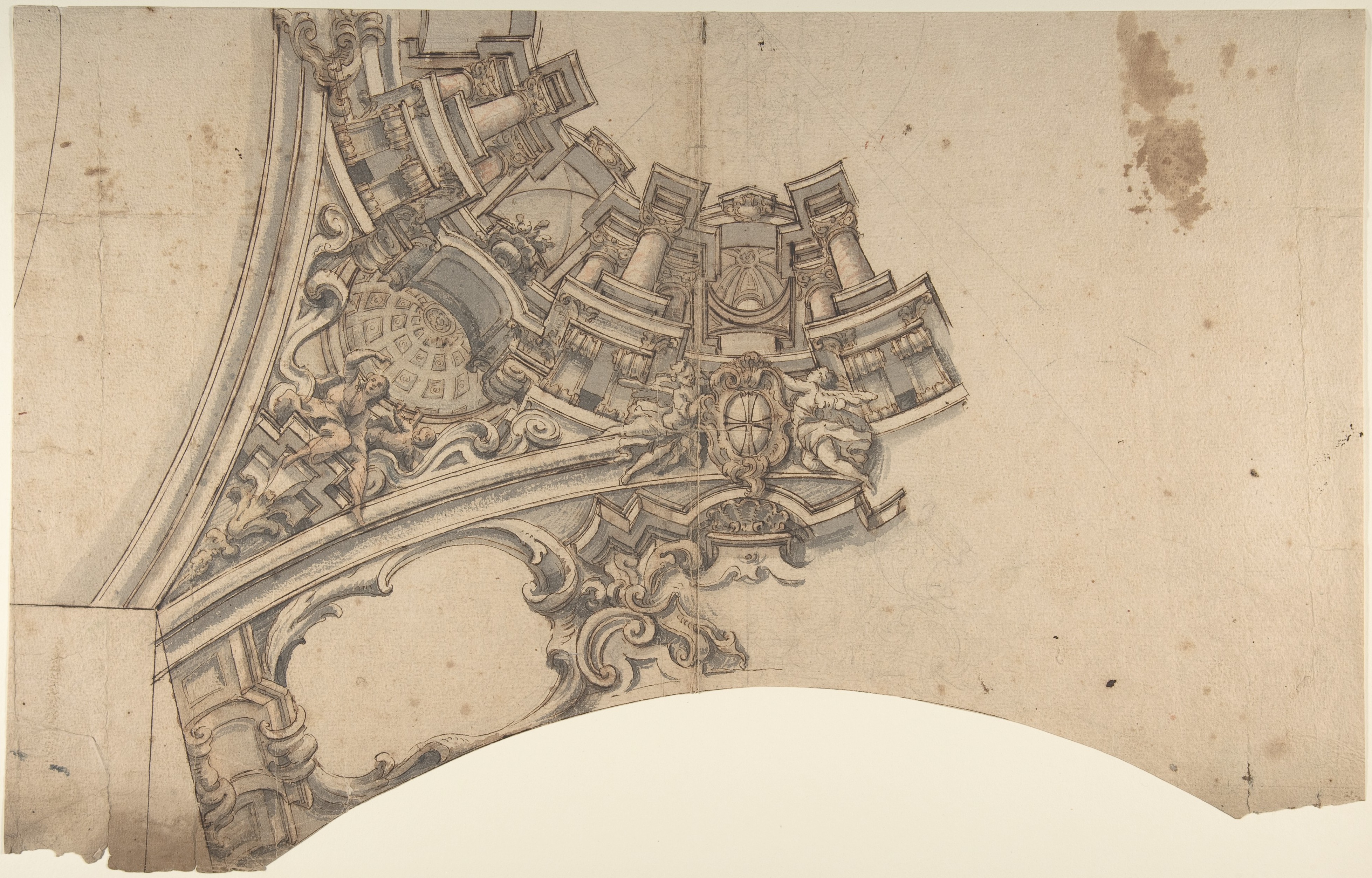 Baroque Ceiling Architectural Design Sketch