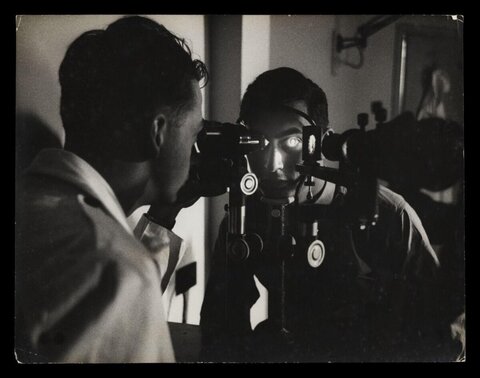 Ophthalmologist Conducting Eye Exam