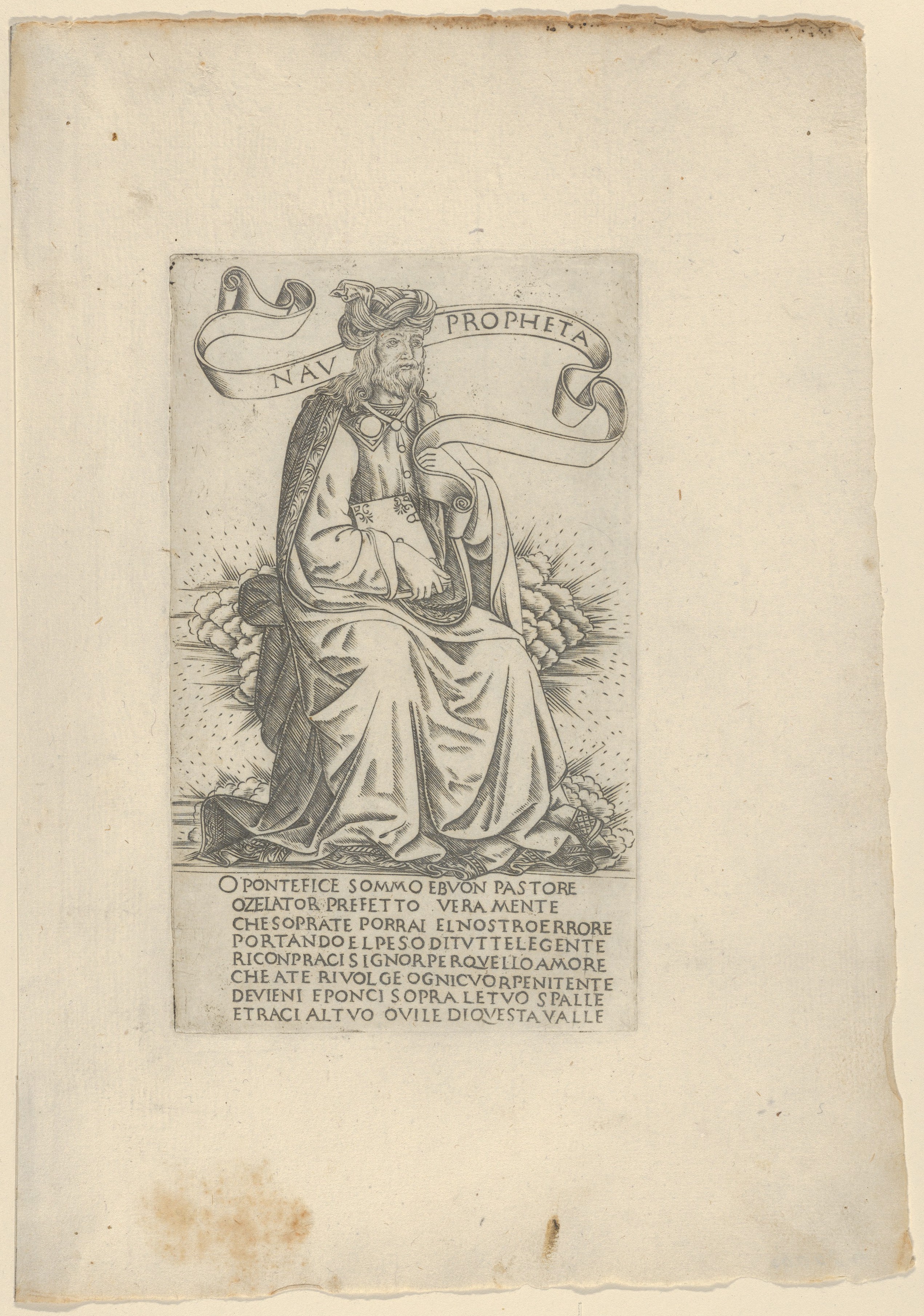 Old Engraving of Prophet Nahum