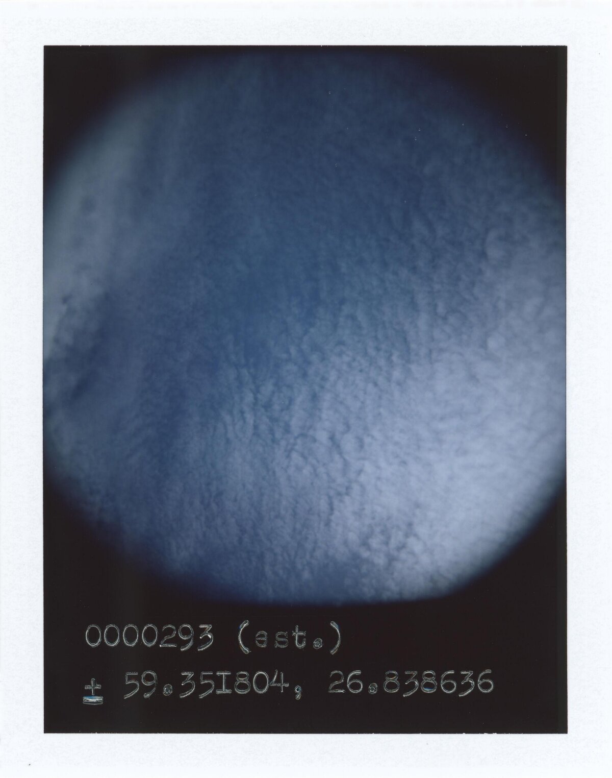 Cloudy Sky With Coordinate Annotation
