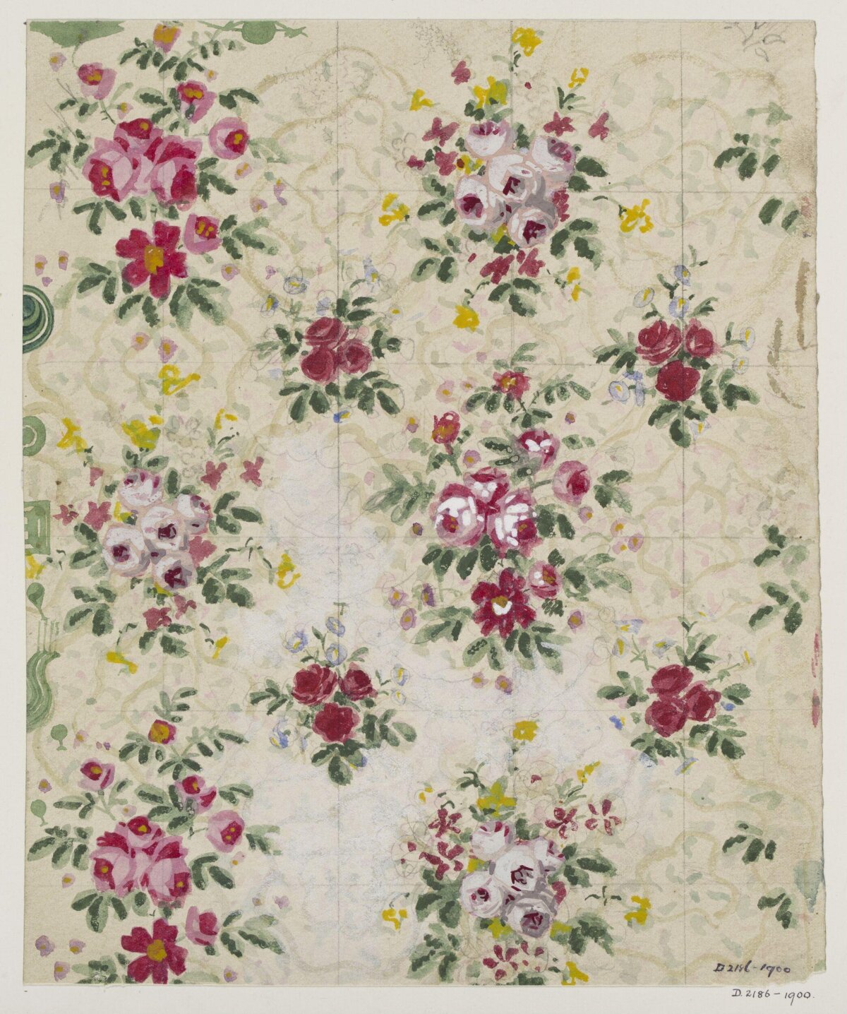 1900 Rose Floral Pattern Design