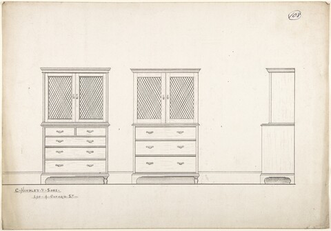 Antique Cabinet Furniture Design Drawing