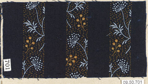 Black Floral Textile Swatch