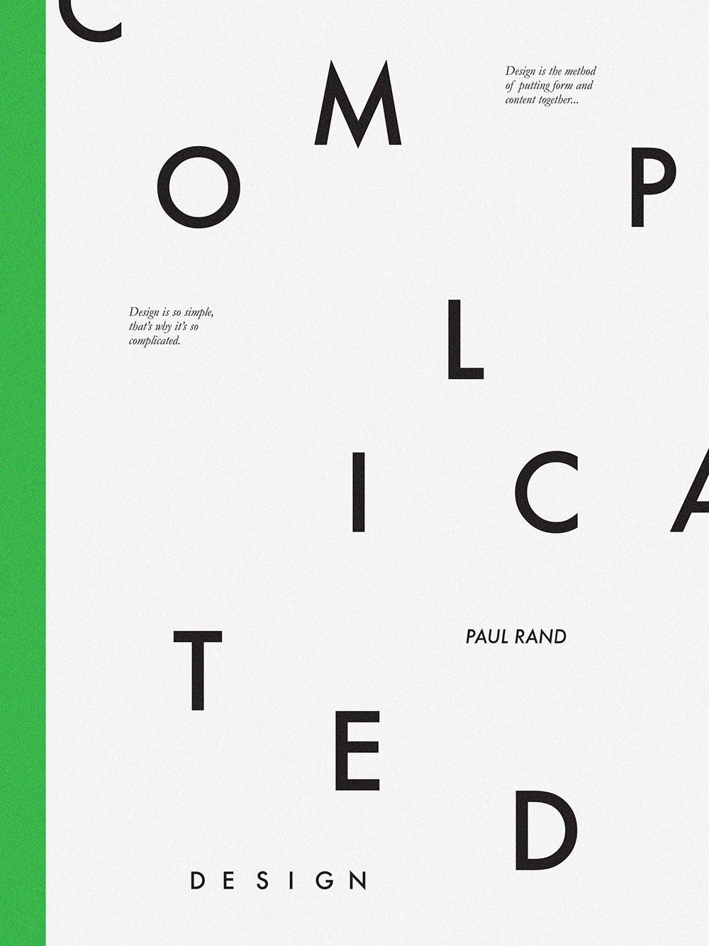 Paul Rand Typographic Design Poster