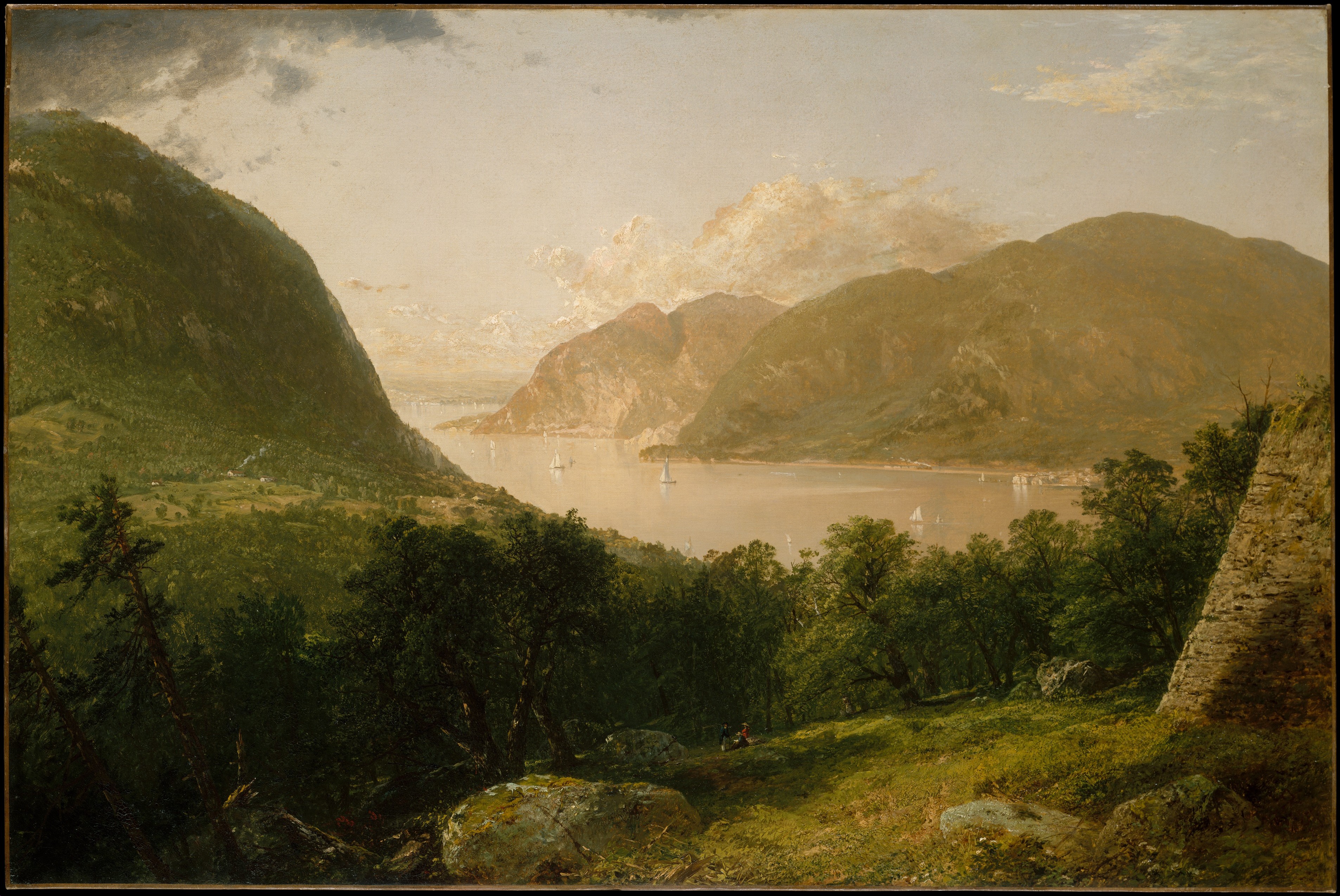 Mountain River Landscape Painting