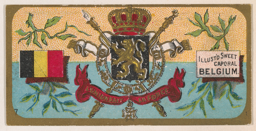 Vintage Belgian Coat of Arms Tobacco Card