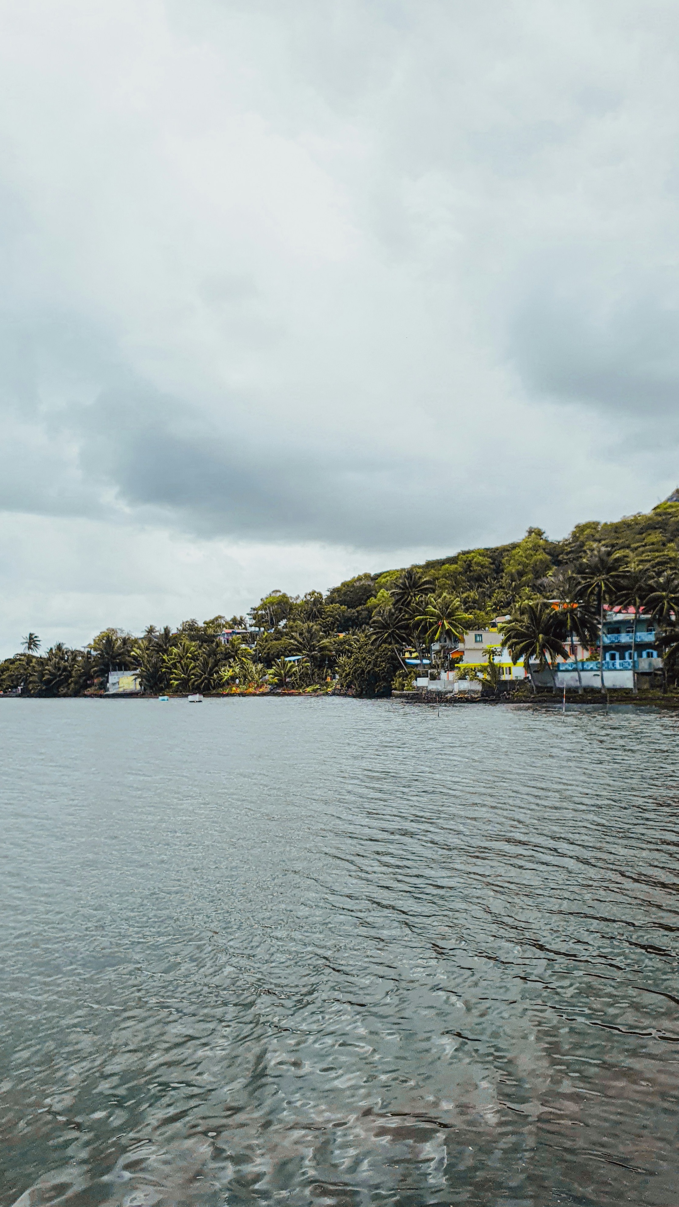 Tropical Coastal Village Waterfront View