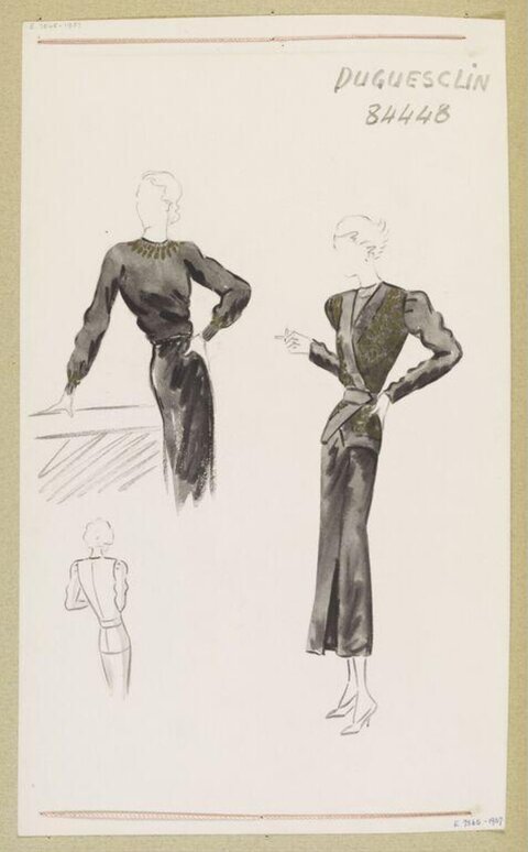 Vintage Fashion Design Sketches