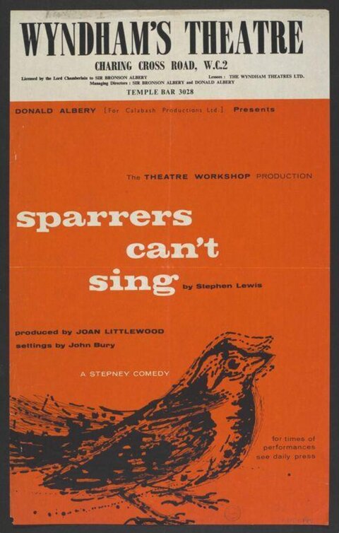 Vintage Sparrers Can't Sing Theatre Poster