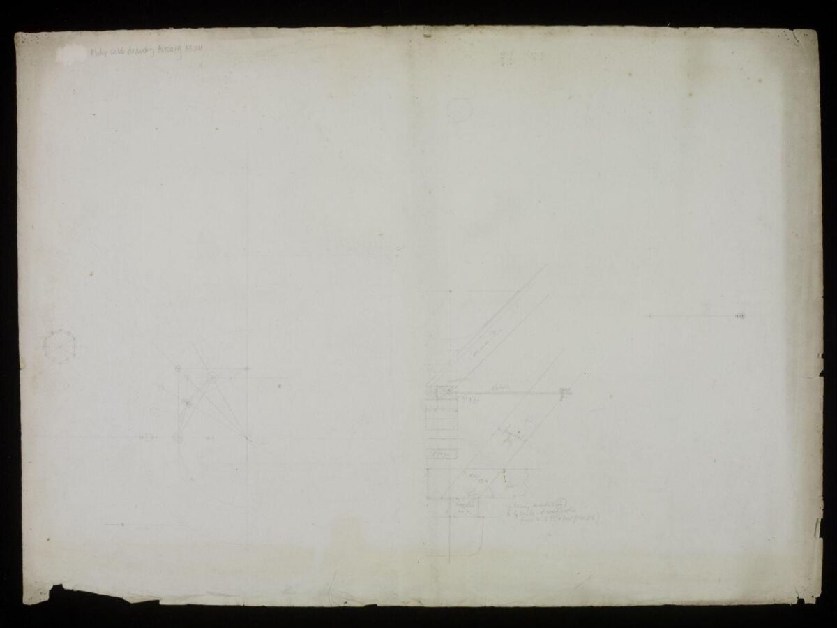 Old Paper with Faint Technical Sketches — White Backgrounds