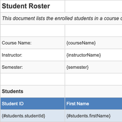 Student Roster
