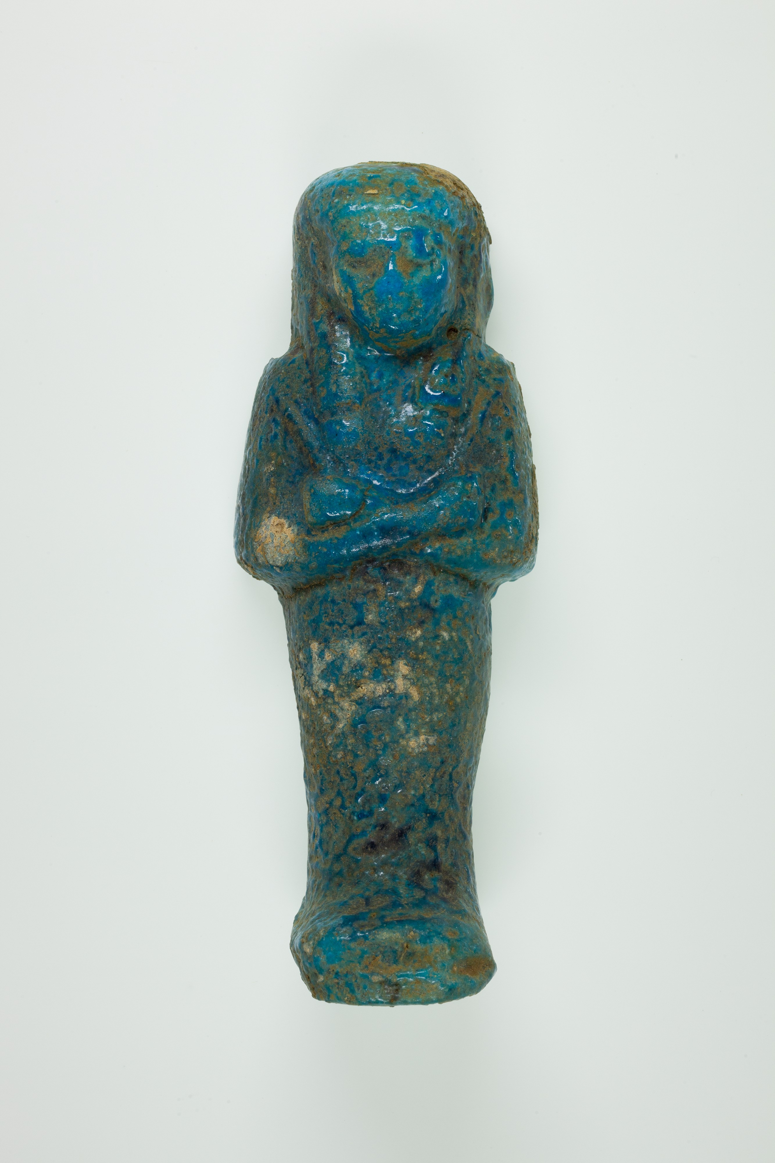 Ancient Blue Glazed Shabti Figurine