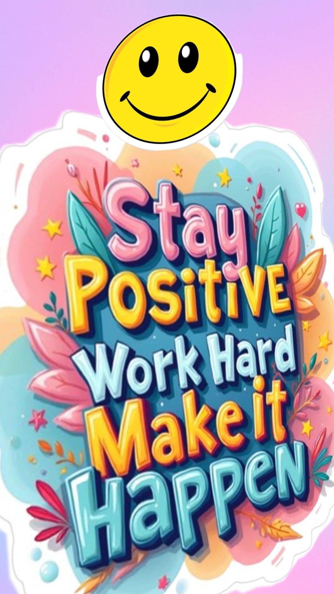 Stay Positive Inspirational Quote Graphic