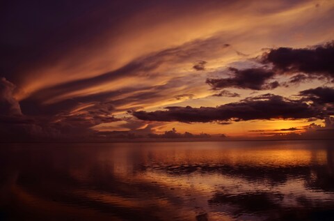 Sunset Over Calm Water