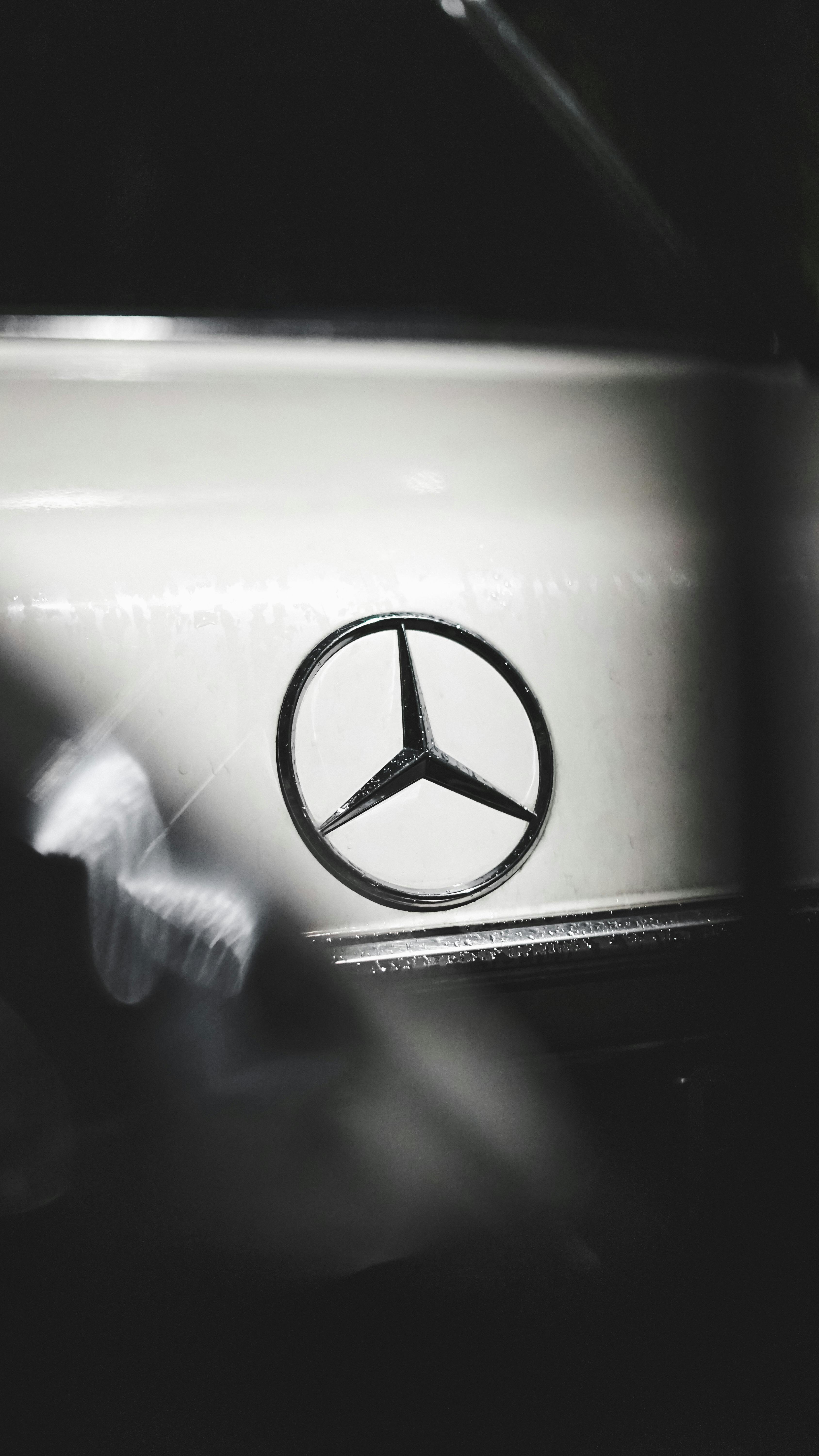 Close-Up of Mercedes-Benz Logo