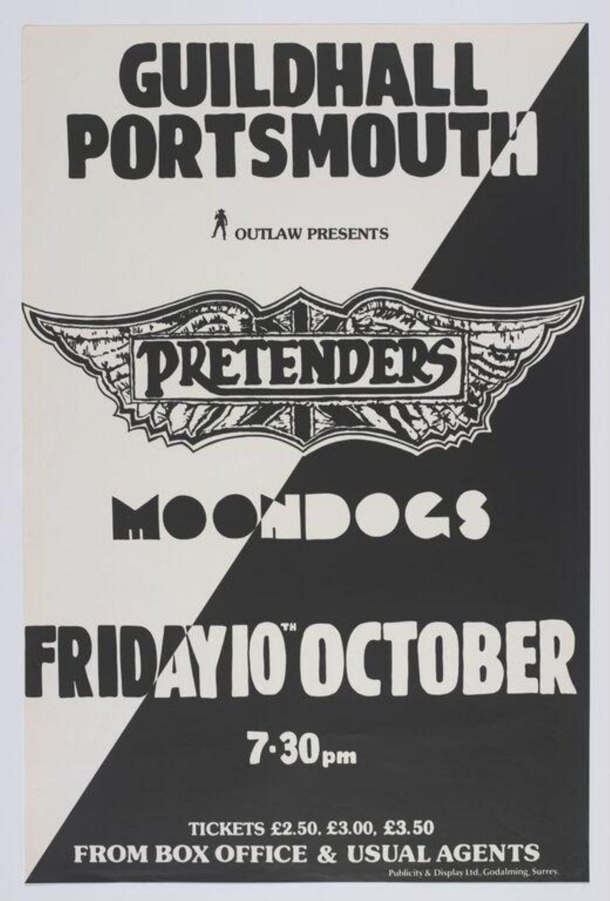 Pretenders Guildhall Portsmouth Concert Poster