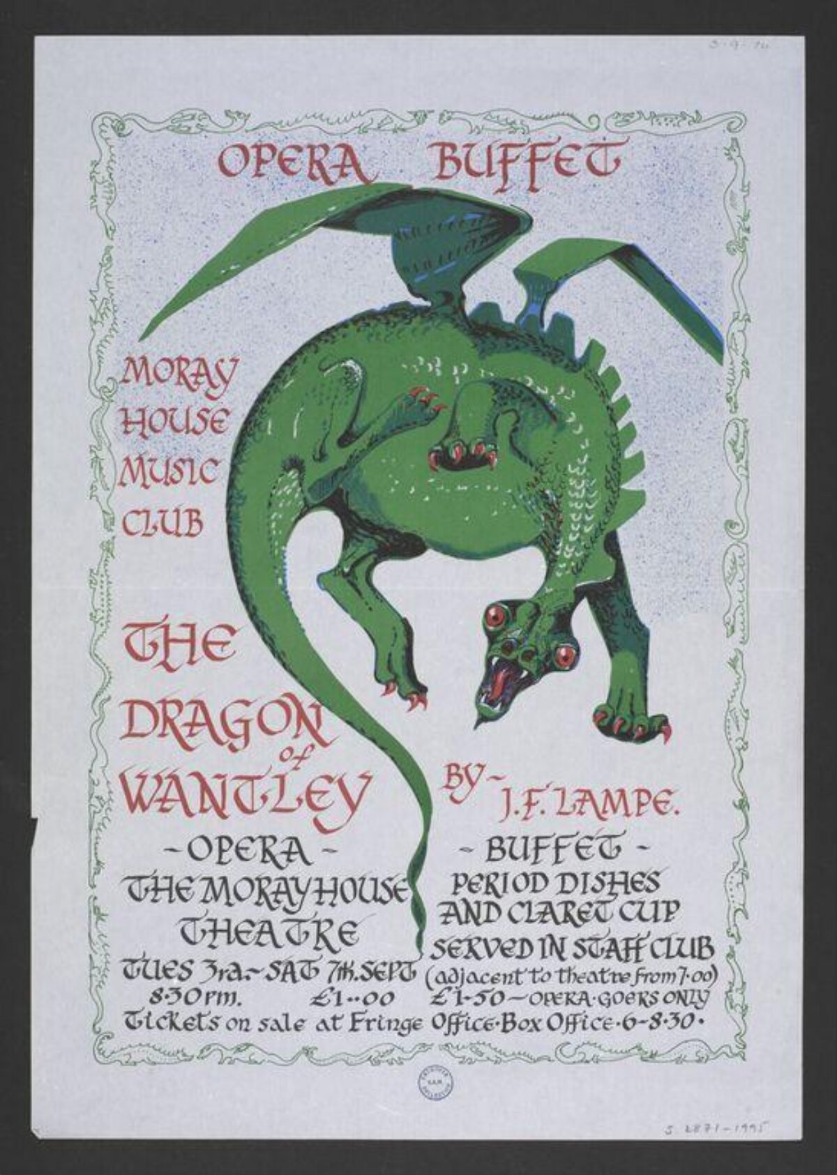The Dragon of Wantley Opera Poster