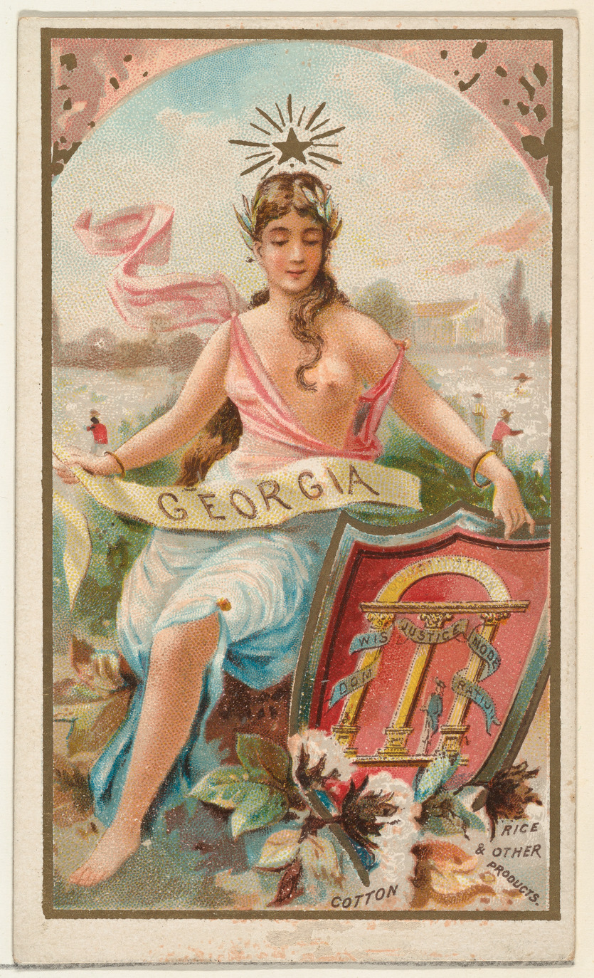 Vintage Georgia State Allegorical Print