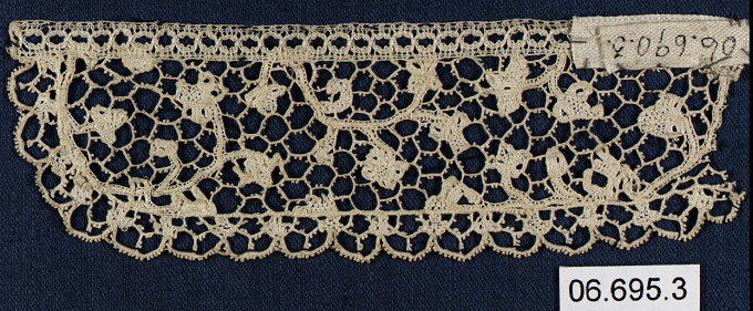 Antique Handmade Lace Border Specimen