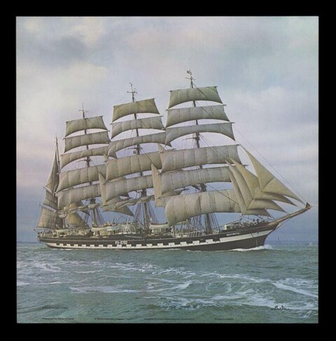 Sailing Ship Kroshenstern at Sea
