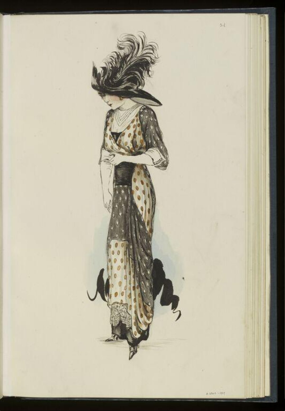 1910s Women's Fashion Sketch