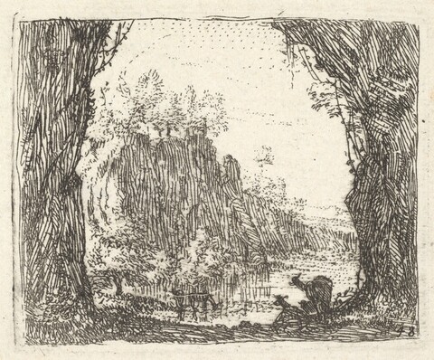 Etched Valley Landscape with Cattle
