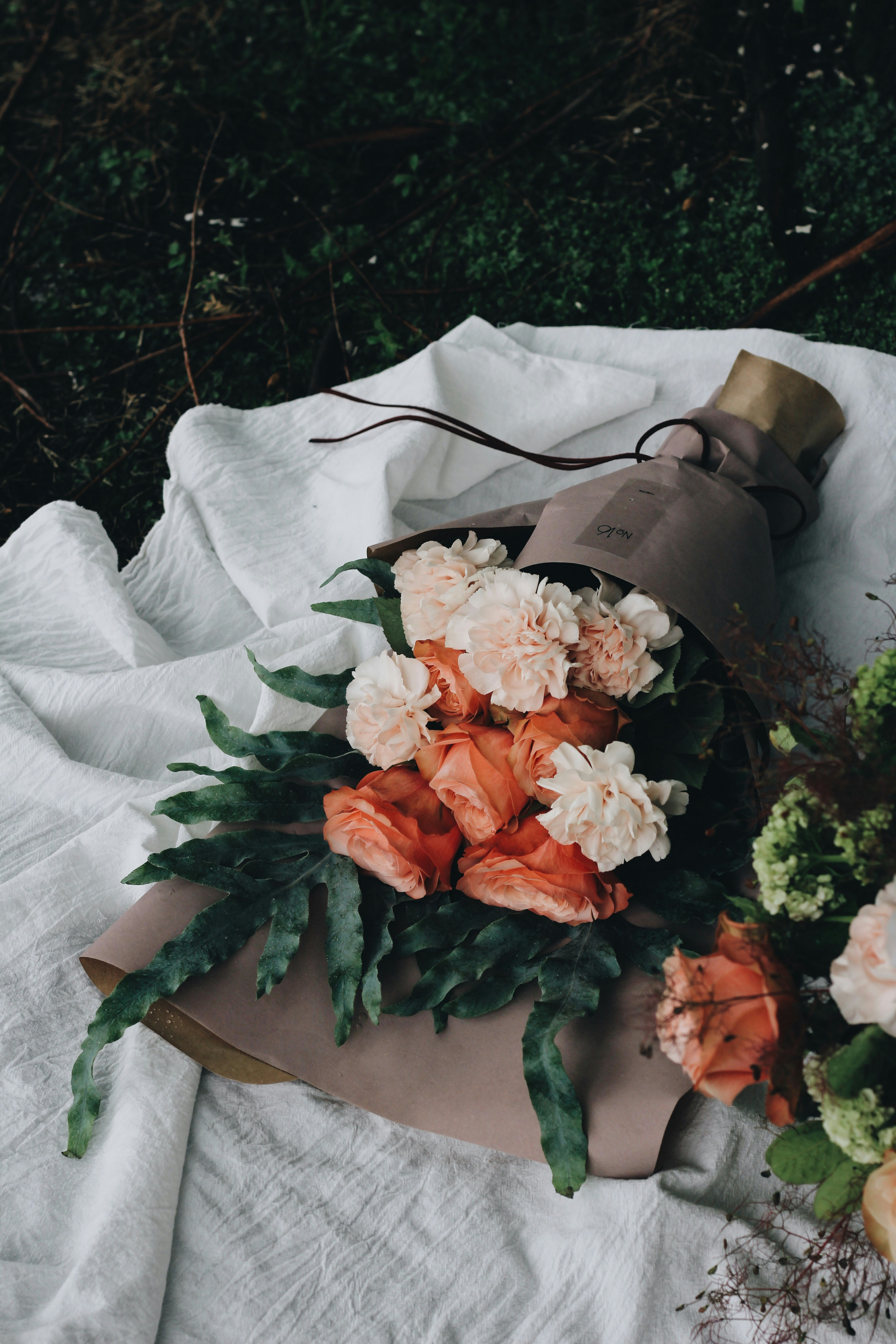 Warm-toned flower bouquet