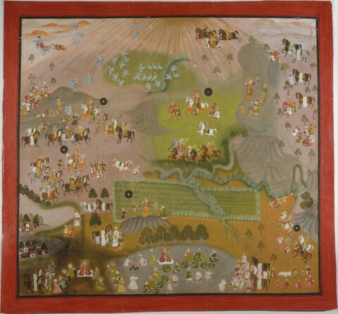 Indian Royal Procession Miniature Painting
