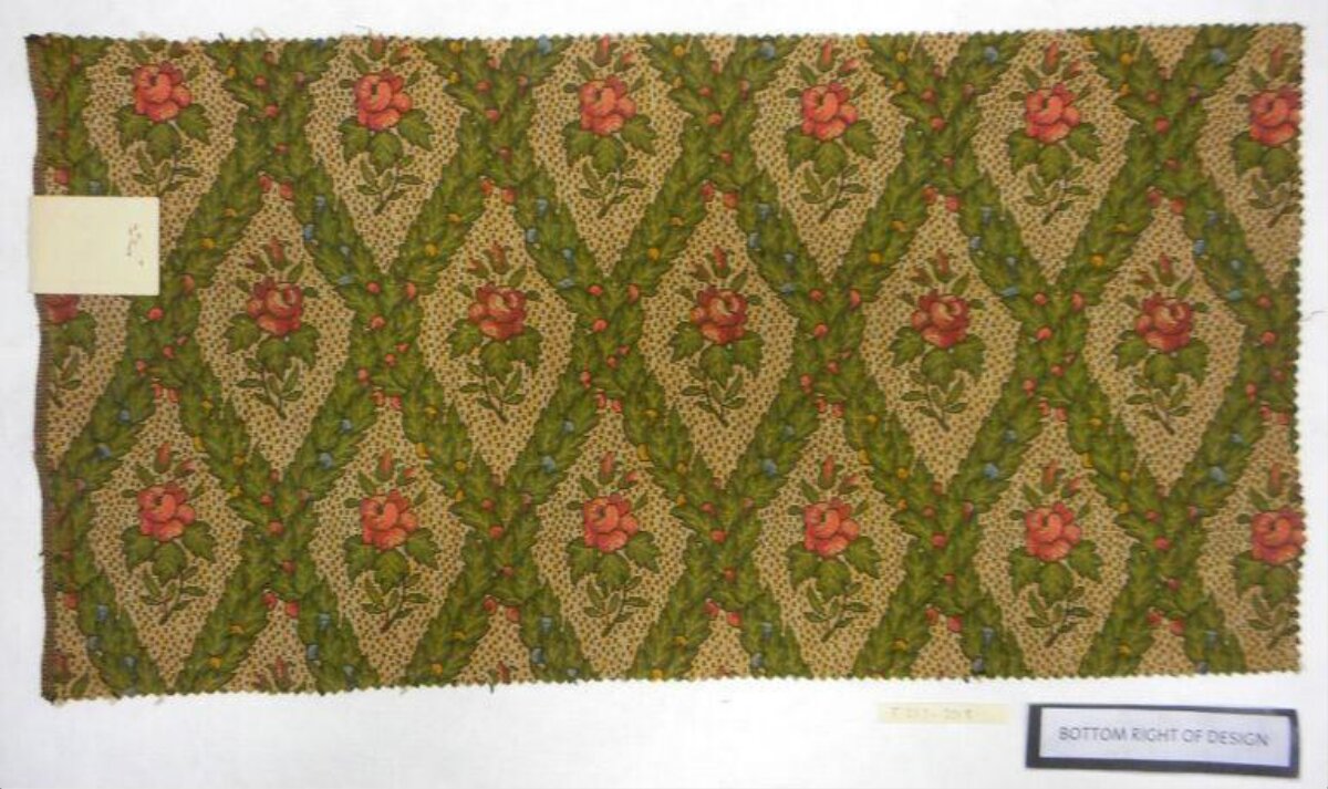 Vintage Floral Pattern Fabric Sample — Texture Backgrounds