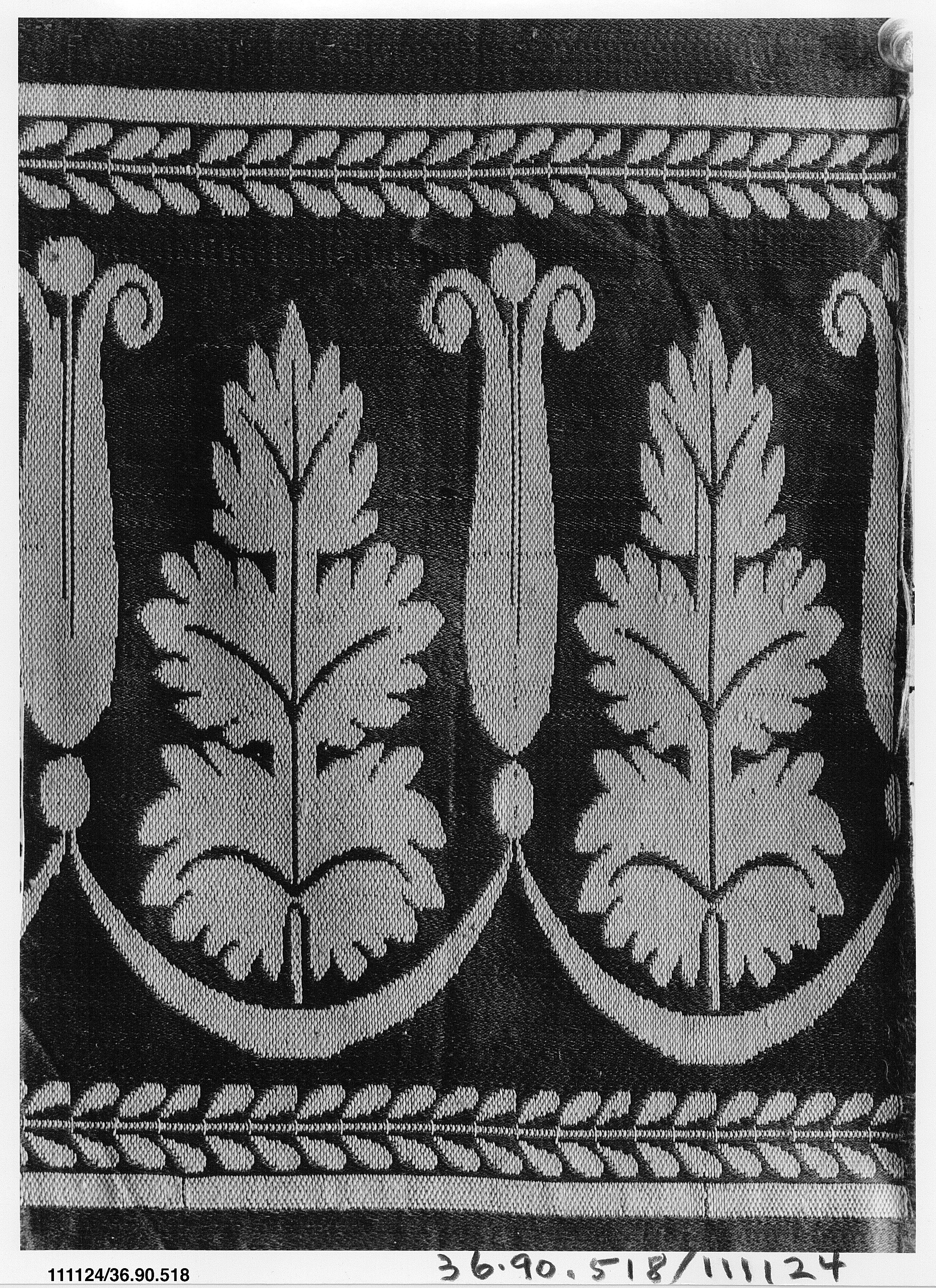 Acanthus Leaf Woven Textile Fragment