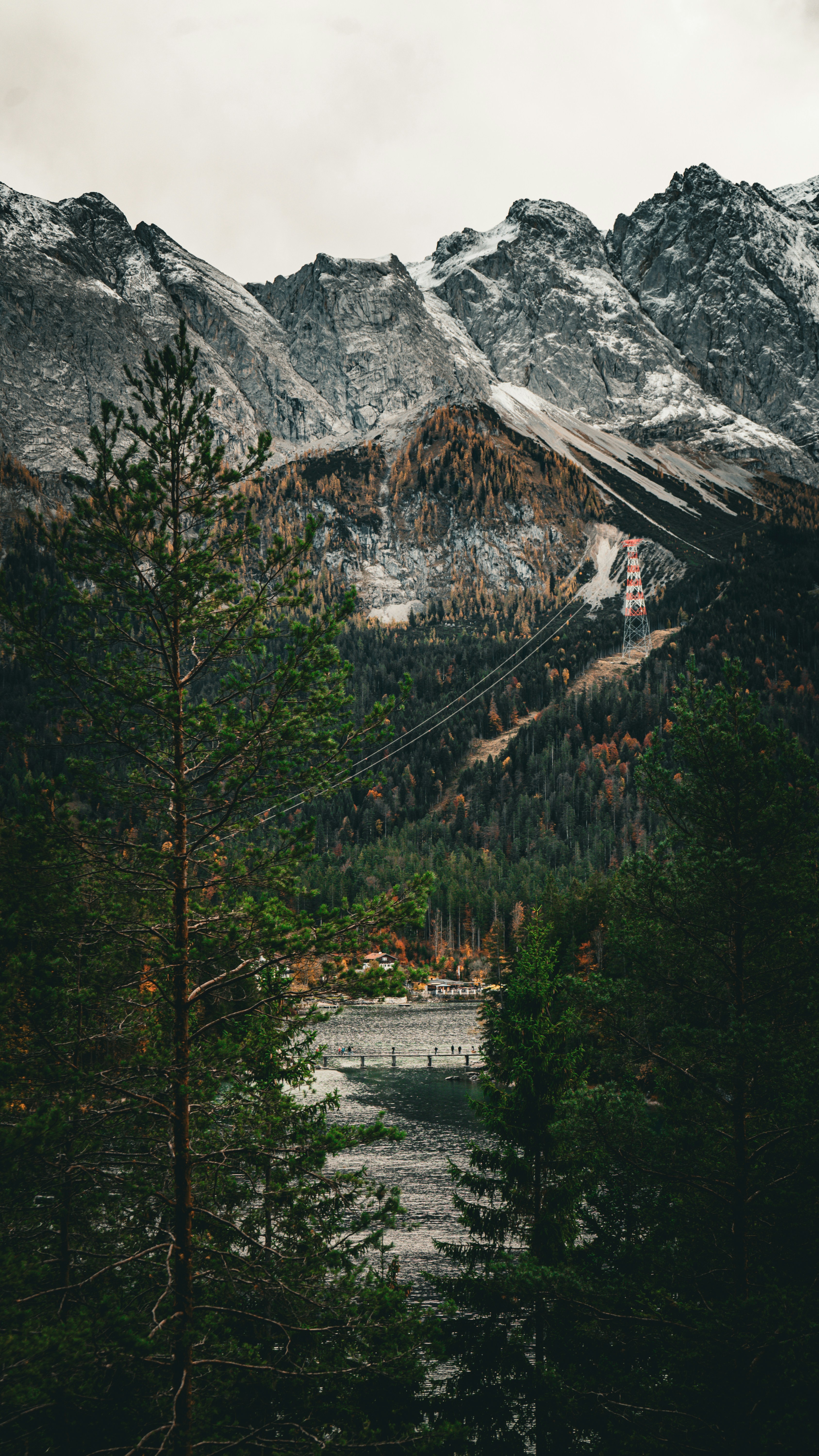 Alpine Mountain Lake Autumn Landscape
