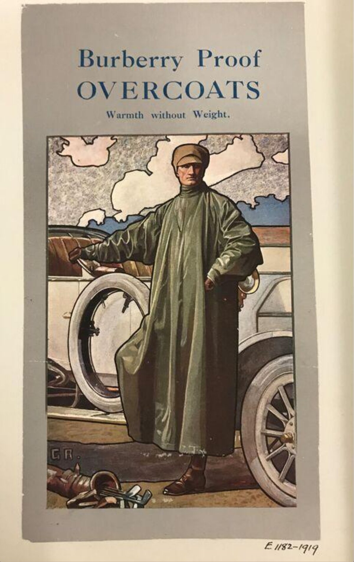 Vintage 1919 Burberry Overcoat Advertisement — Posters