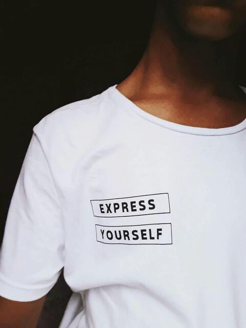 Express Yourself Printed White T-shirt