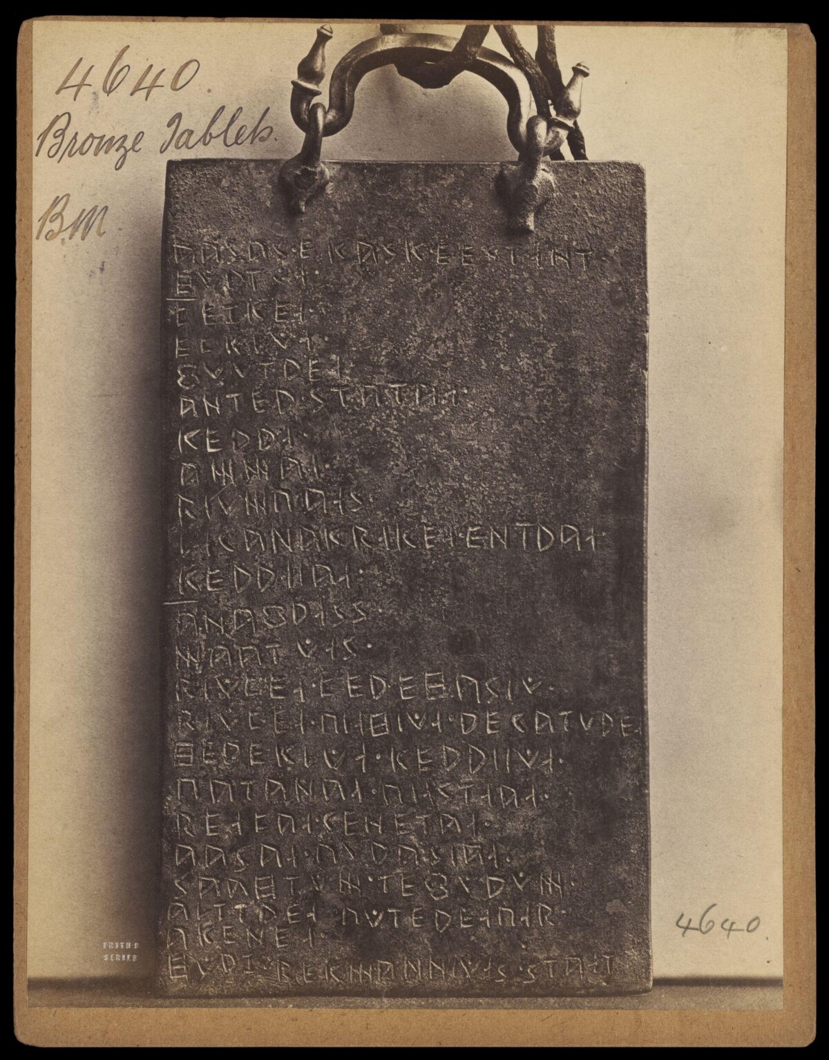 Ancient Inscribed Bronze Tablet