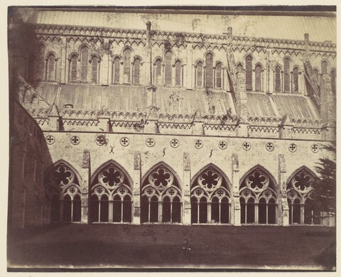 Vintage View of Cathedral Cloister