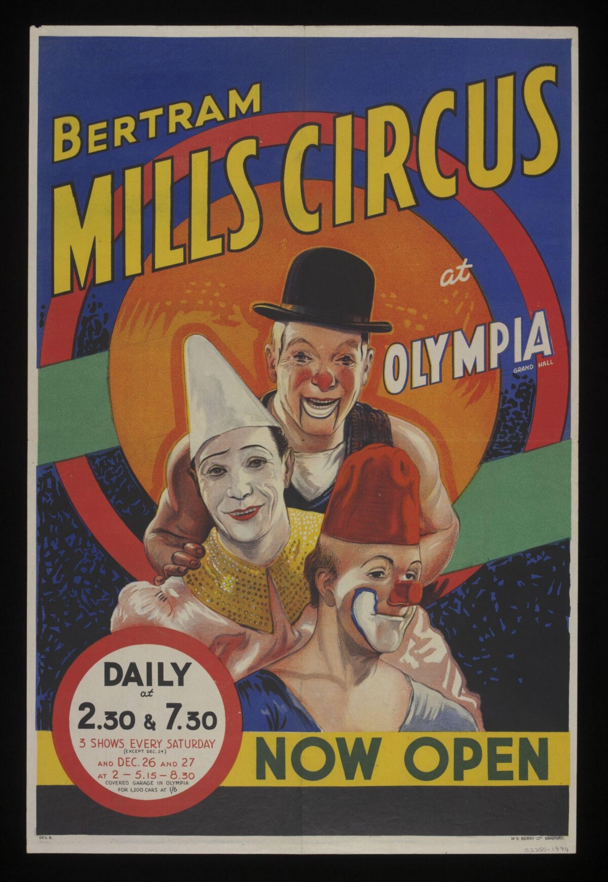 Bertram Mills Circus Vintage Poster