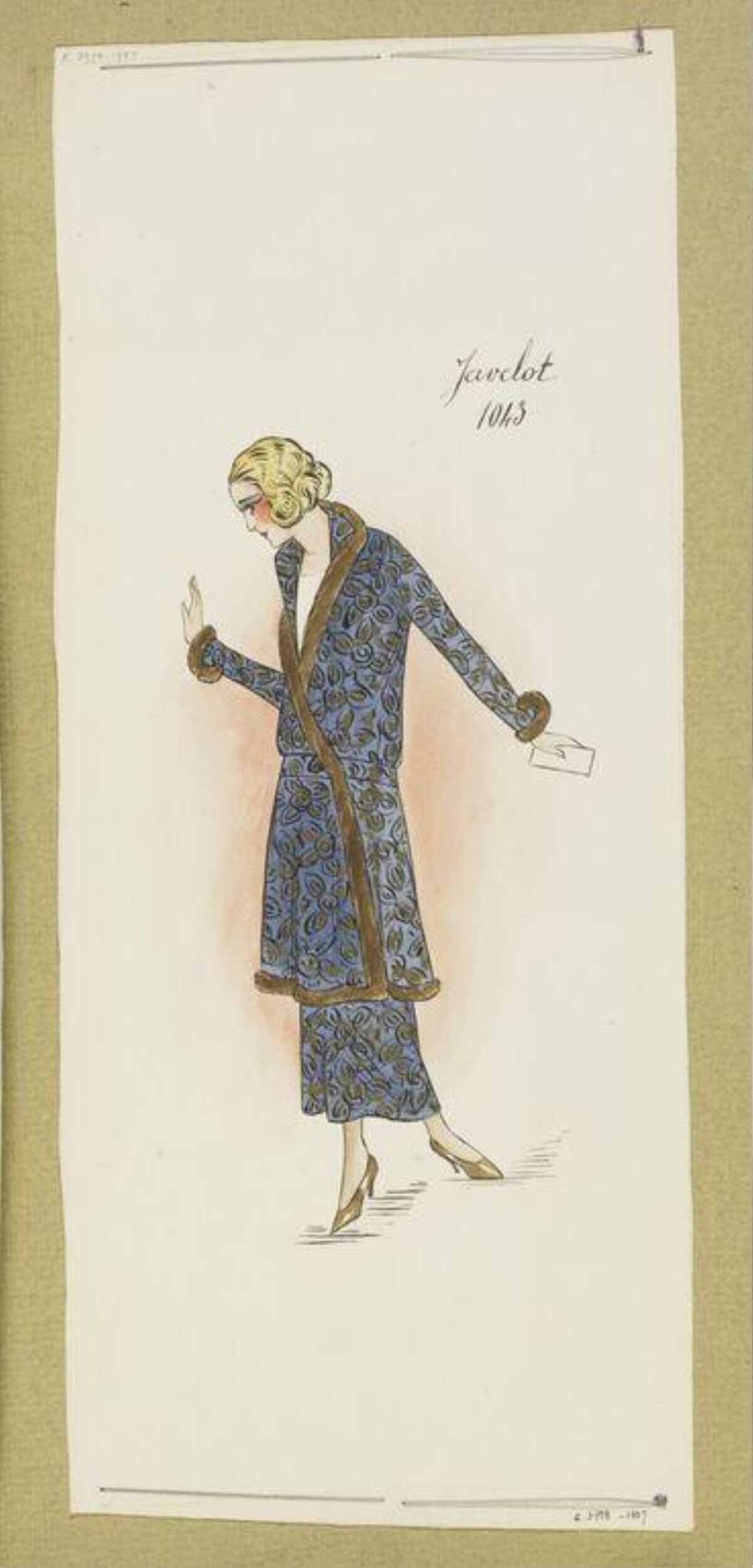 Vintage 1920s Two-piece Outfit Fashion Sketch