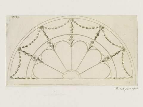 Semicircular Fanlight Architectural Design Drawing