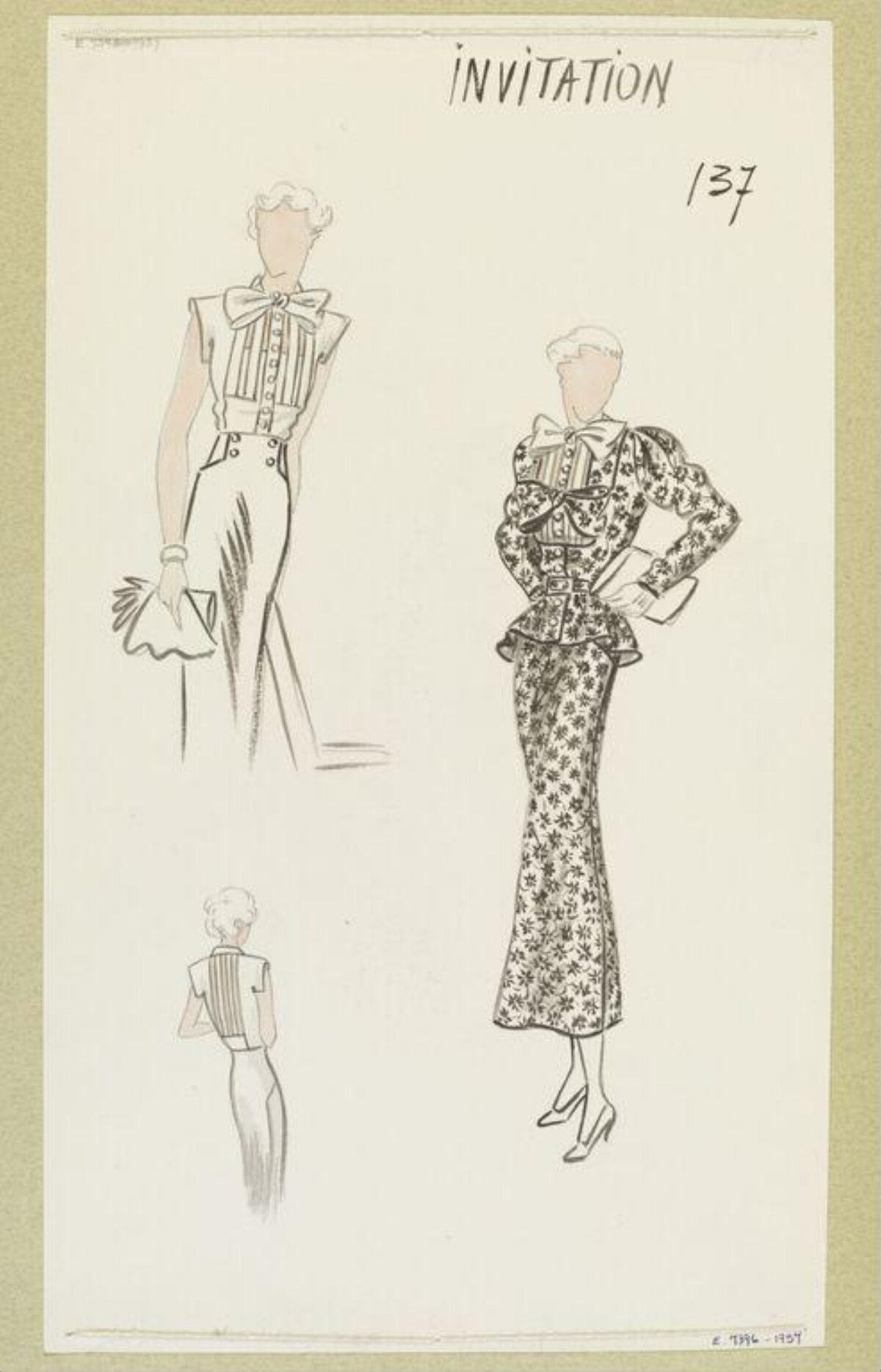 Vintage Fashion Design Sketch