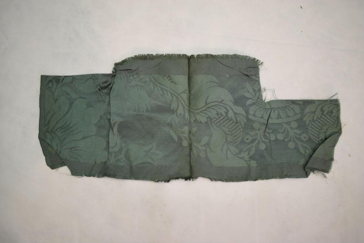 Green Patterned Fabric Scrap