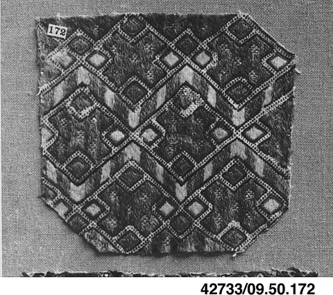Geometric Pattern Antique Textile Fragment