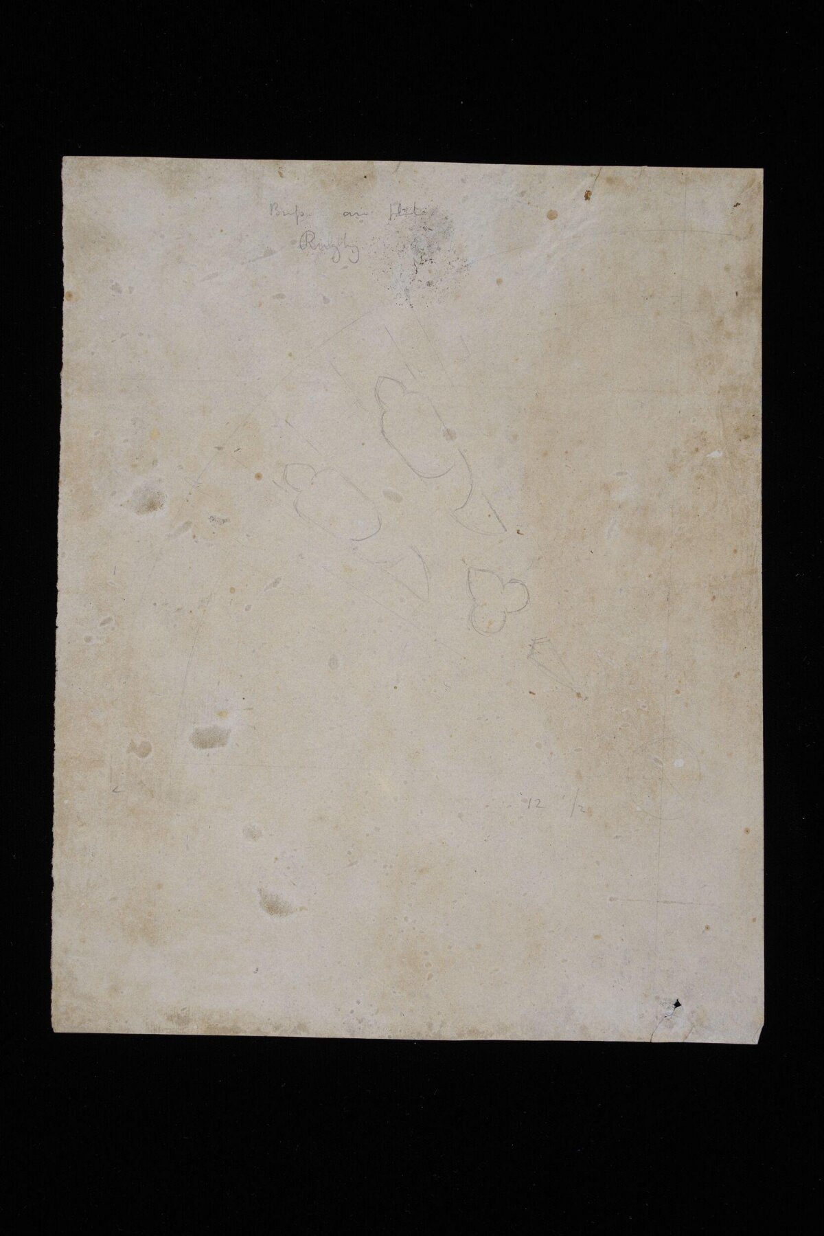 Old Paper with Faint Sketch